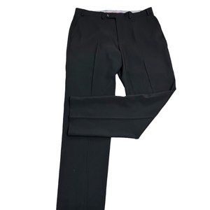 Chaps Men's Black Dress Pants Size 38 X 34 Total Comfort Flat Front, Pre-owned
